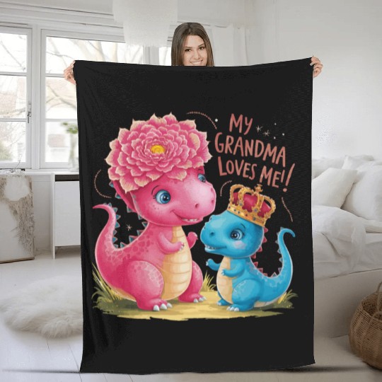 My Grandma Loves Me Fleece Blankets