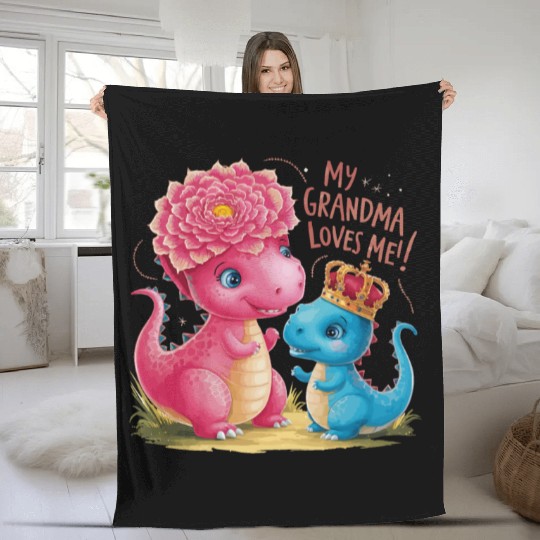 My Grandma Loves Me Fleece Blankets