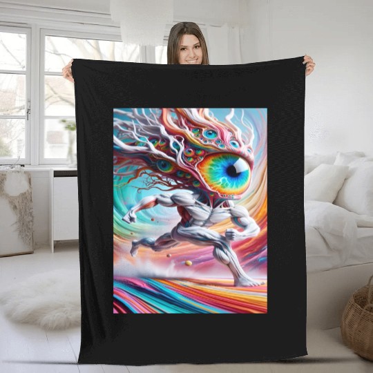 The Hunter Eye Going To Devil Fighting Fleece Blankets