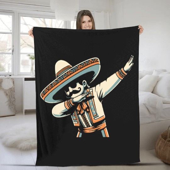 Dabbing Mexican Fleece Blankets