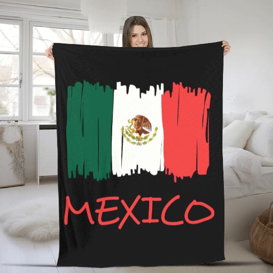Mexican Flag Fleece Blankets