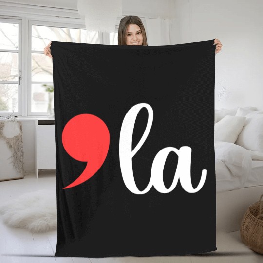 Comma La - Kamala Harris 2024 Fleece Blankets