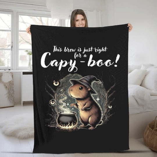 Capy-boo Witch Capybara Fleece Blankets – Brew the Perfect