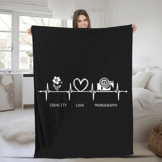 Equality Love Photography Floral Fleece Blankets