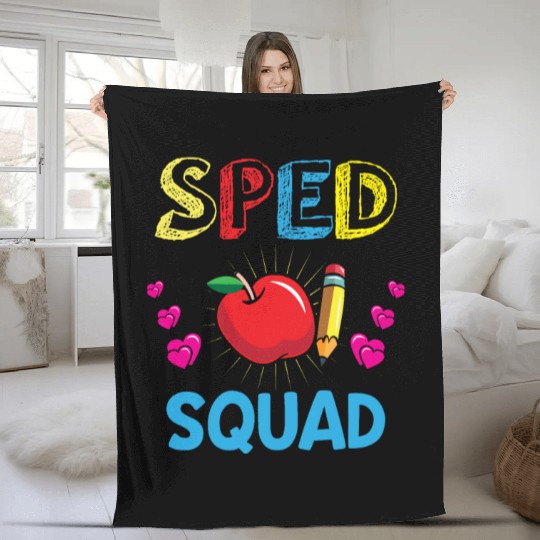 Sped Teacher special education teacher quad Fleece Blankets