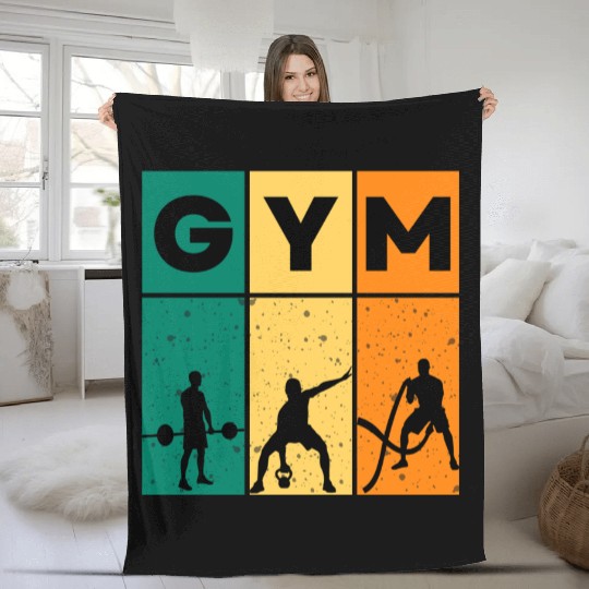 GYM fitness gyms near me planet fitness Fleece Blankets
