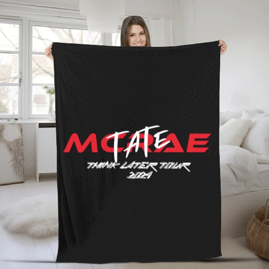 Tate McRae V5 Think Later Tour Fleece Blankets
