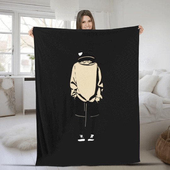 Frog Street Art | Cool Frog in Longsleeve and Snea Fleece Blankets