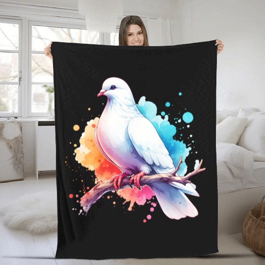 White dove of peace, dove for peace Fleece Blankets