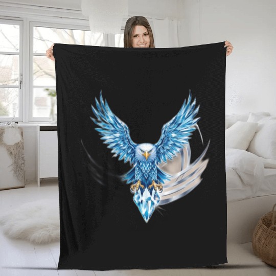 Elevate Your Style with the Crystal Eagle Fleece Blankets