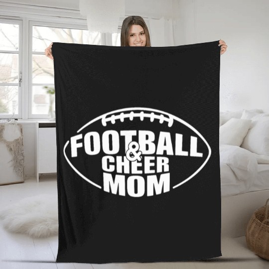 Football & Cheer Mom - Proud Support for Your Kids Fleece Blankets