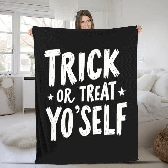 Trick or Treat Yo' Self Halloween Fleece Blankets