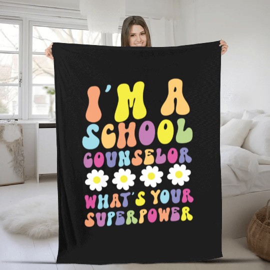 School Counselor I'm A School Fleece Blankets