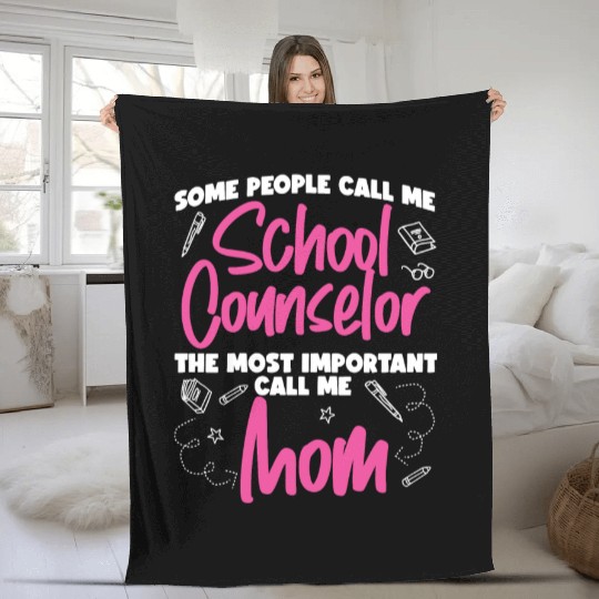 School Counselor Mom Some People Fleece Blankets
