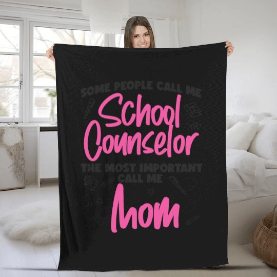 School Counselor Mom Some People Fleece Blankets