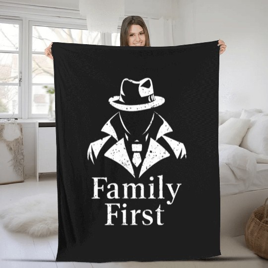 Mobster Gangster Mafia Organized Crime Boss Fleece Blankets