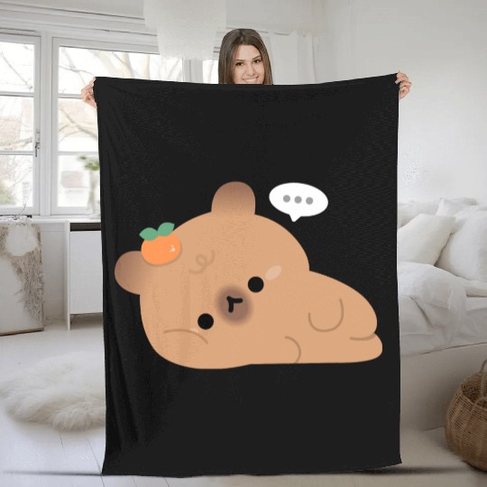 Tired Capybara Fleece Blankets