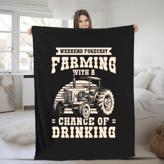 Farmer Demonstrating Harvest Fleece Blankets