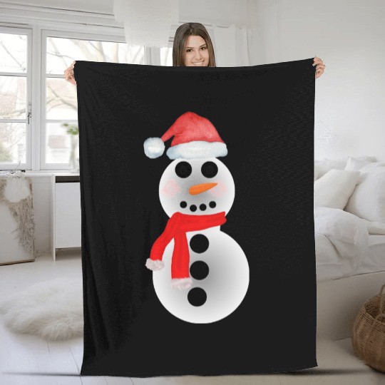 Cute Snowman Fleece Blankets