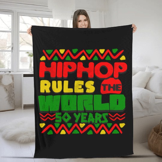 Hip Hop Rules Fleece Blankets