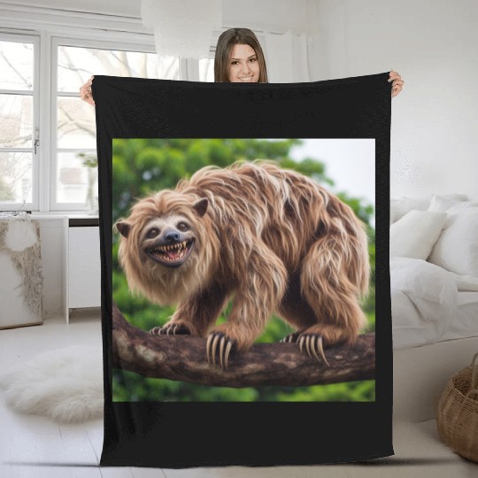 The hyena-sloth Fleece Blankets