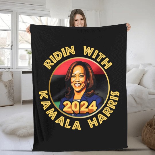 Black history Kamala Harris for president 2024 Fleece Blankets