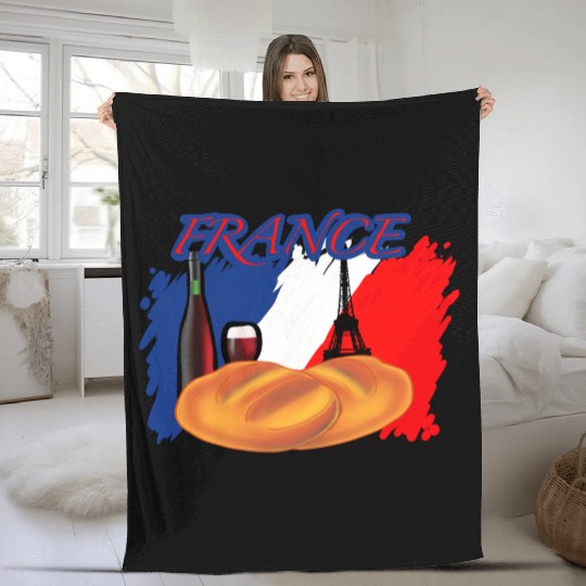 France 2 Fleece Blankets