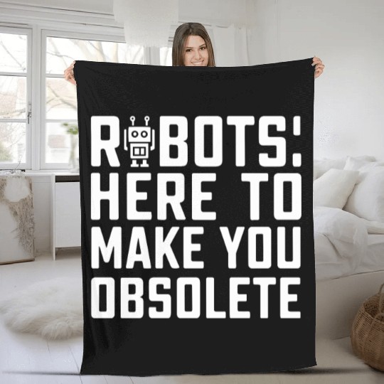 Robotics AI Automation Machine Learning Fleece Blankets