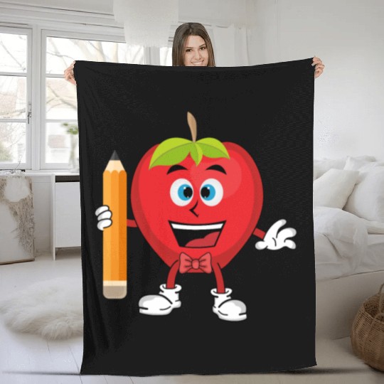 back to school Strawberry Fleece Blankets