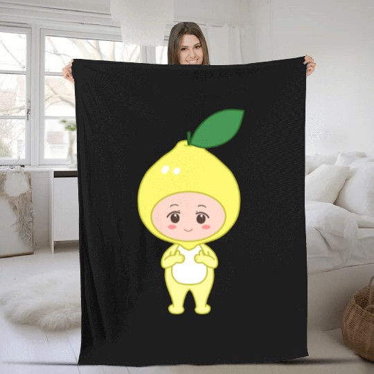 back to school Lemon Fleece Blankets