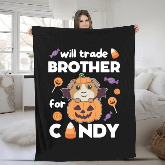 Guinea Pig Halloween Trade Brother For Candy Fleece Blankets