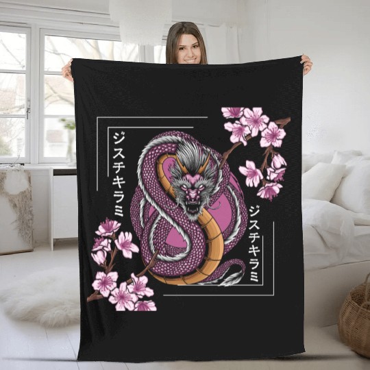 Orient Samurai Sagas Koi Fleece Blankets
