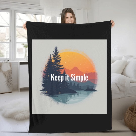 keep it simple trends Fleece Blankets