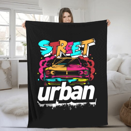 Graffiti Sprayer Rap Cool Fleece Blankets