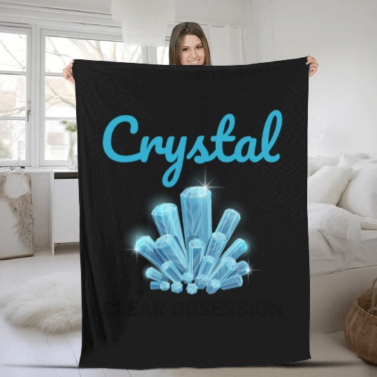 Crystal Collecting Rock Hunting Mineral Collector Fleece Blankets