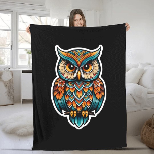 Owl Neo Traditional Fleece Blankets