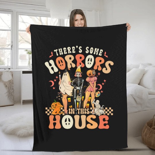 Halloween There's some horrors in this house Fleece Blankets
