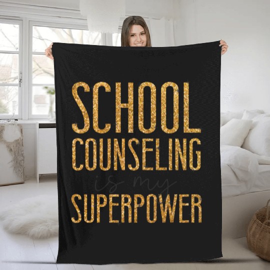 School Counselor School Counseling Fleece Blankets