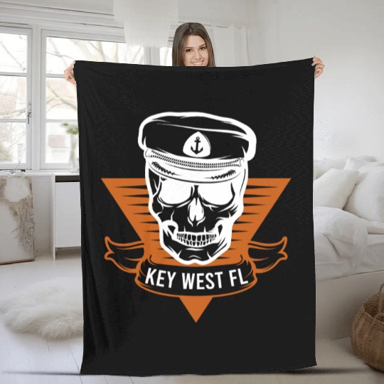 Sunshine-State KEY-WEST, FL Coastal Sailing Fleece Blankets