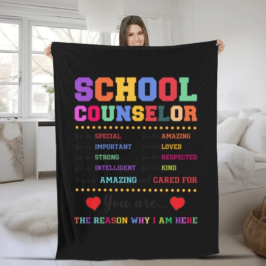 School Counselor School Counselor Fleece Blankets