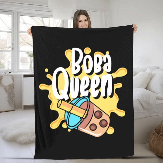 Kawaii Milk Tea Tea Balls Fleece Blankets