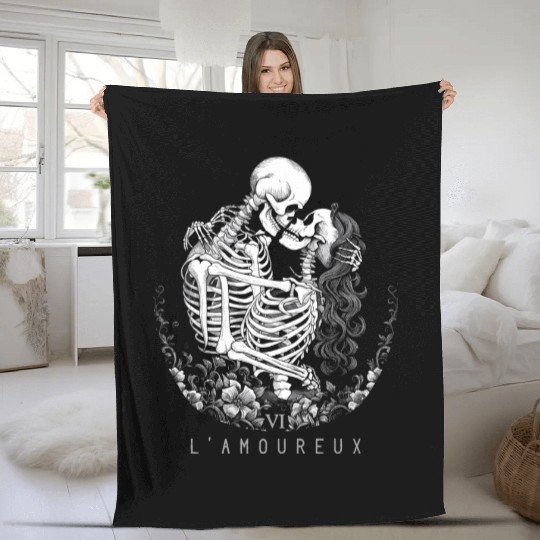 VI The Lovers Tarot Card Classic DesignVI The Love Fleece Blankets