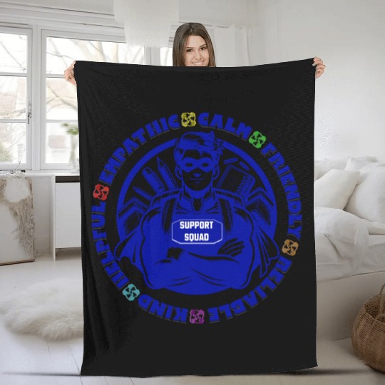 Support Squad - Empathic, Calm, Reliable Fleece Blankets