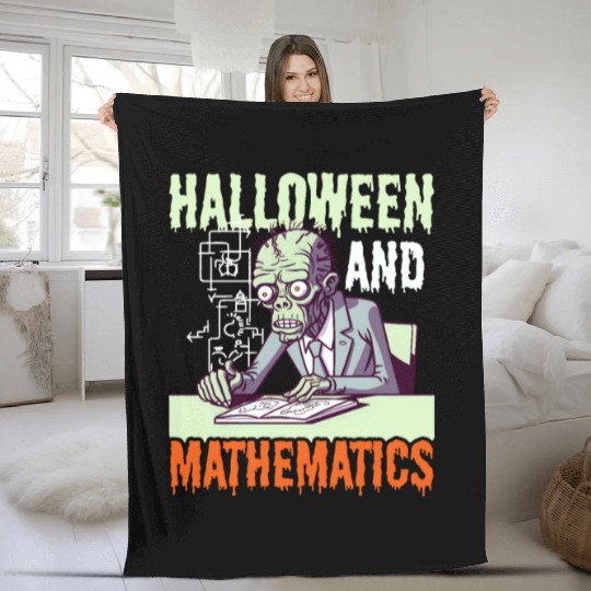 Halloween Math Teacher Halloween And Mathematics Fleece Blankets