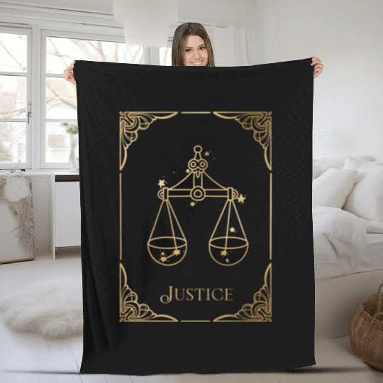 Tarot: The Justice Fleece Blankets