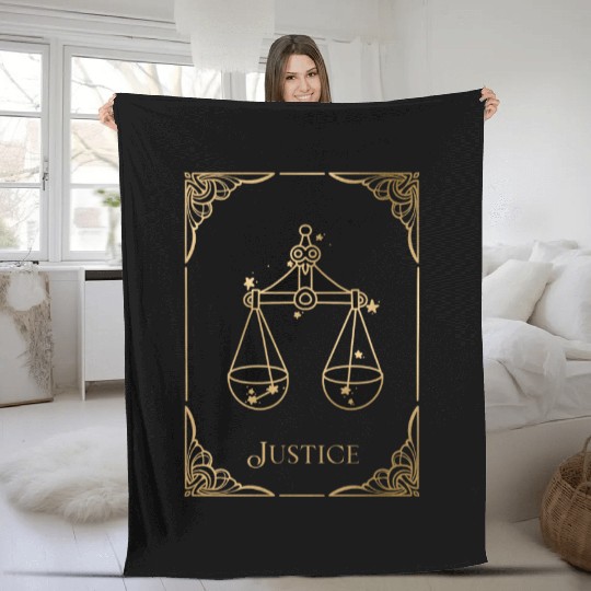 Tarot: The Justice Fleece Blankets