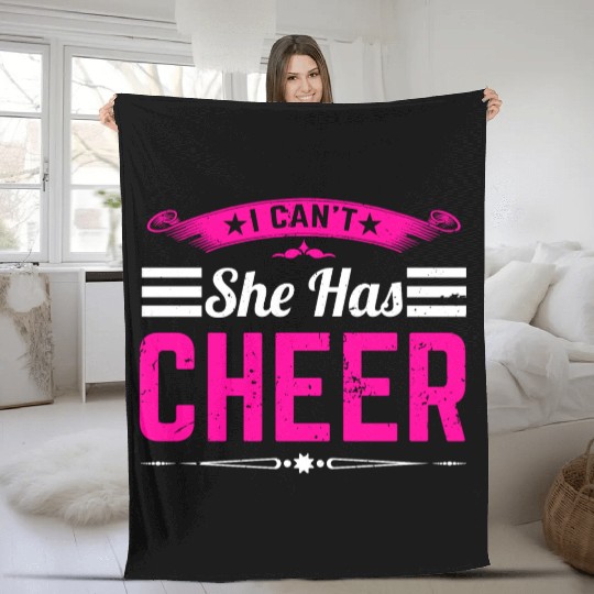 She Has Cheer Mom Cheerleading Mommy Mother's Day Fleece Blankets