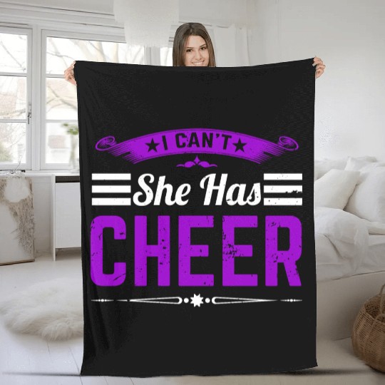 She Has Cheer Mom Cheerleading Mommy Mother's Day Fleece Blankets