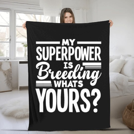 My Superpower Is Breeding Highland Cow Fleece Blankets