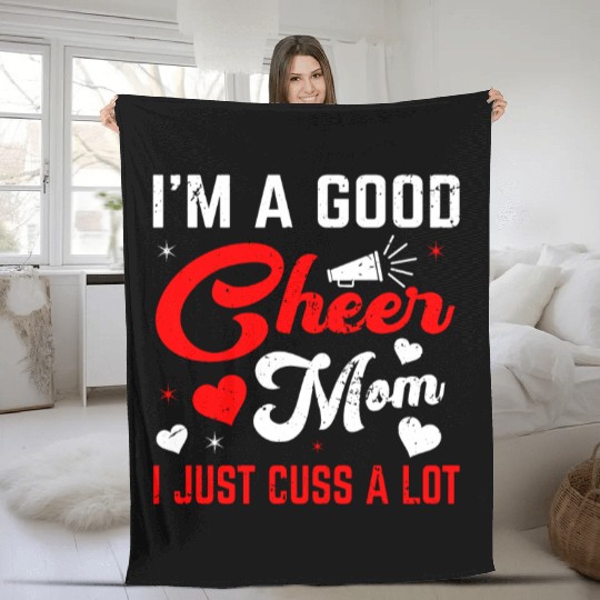 A Good Cheer Mom Cheerleading Mommy Mother's Day Fleece Blankets